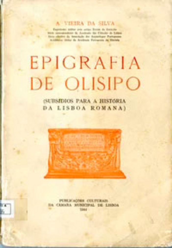 Capa do livro “Epigrafia de Lisboa (Subsídios para a História da Lisboa Romana)”