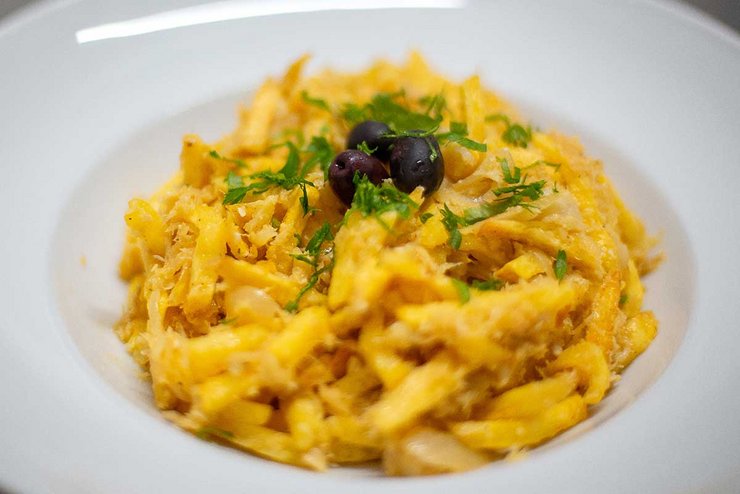 Prato de bacalhau à brás
